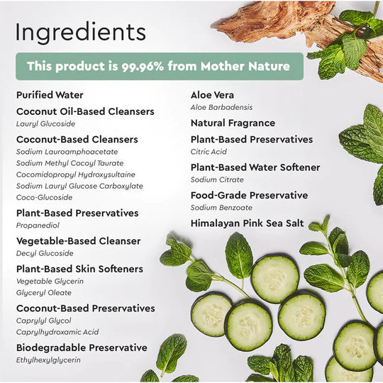 Natural Foaming Hand Soap Cucumber & Mint Refill