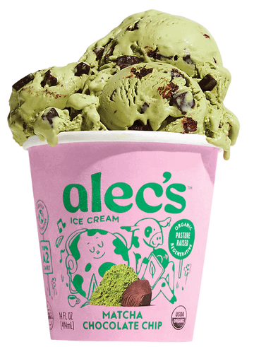 Organic Matcha Chocolate Chip Ice Cream - 14 FO