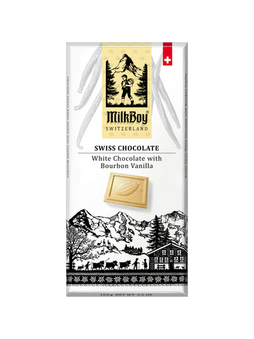 White Bourbon Vanilla Swiss Chocolate Bar - 3 OZ