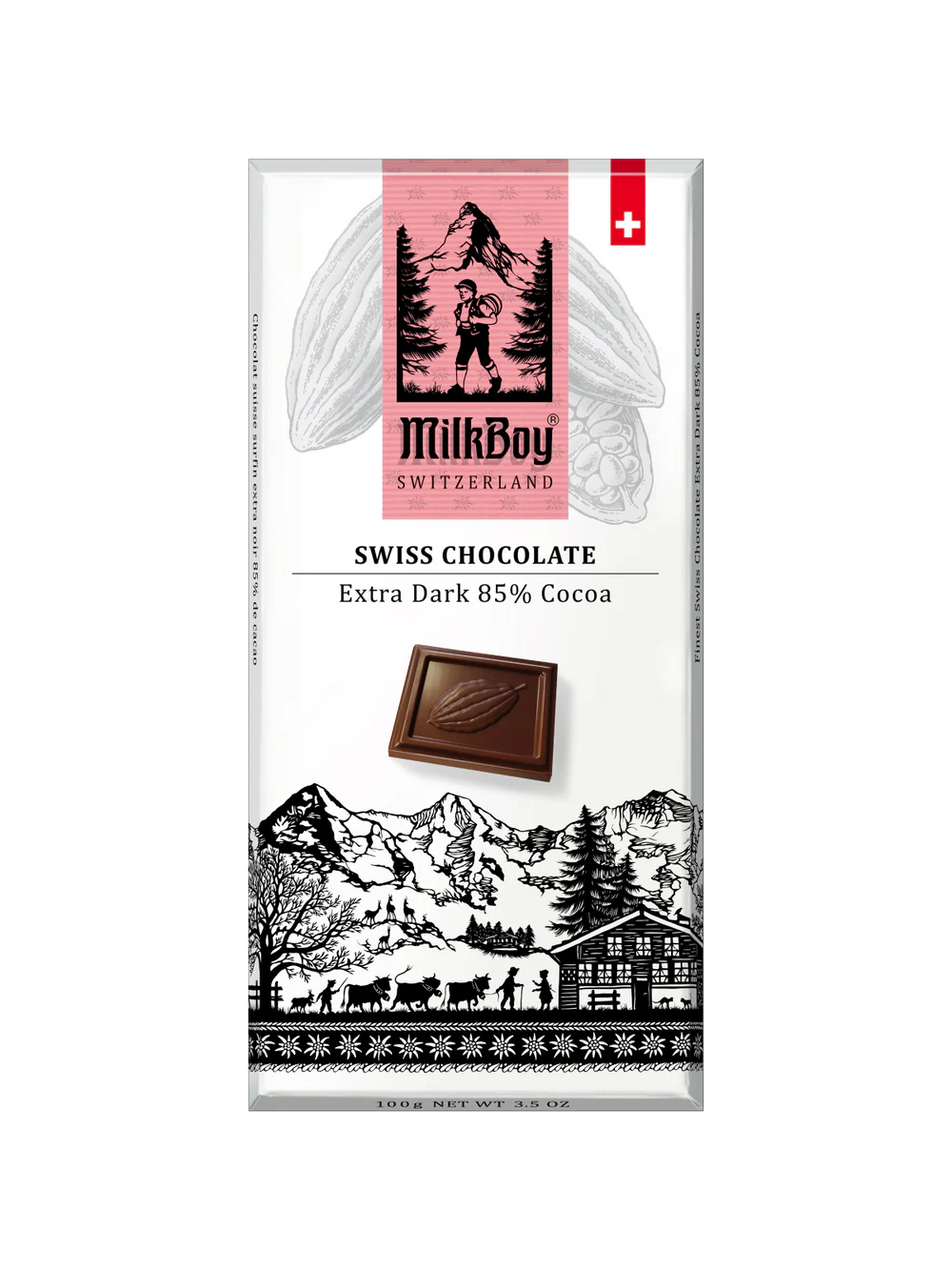 Extra Dark 85% Cocoa Swiss Chocolate Bar - 3 OZ