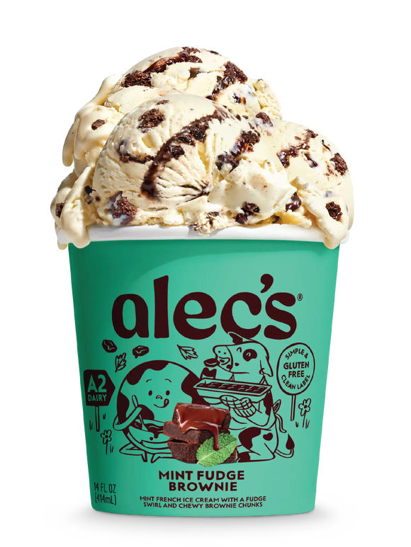 Alec's Mint Fudge Brownie Ice Cream - 14 FO