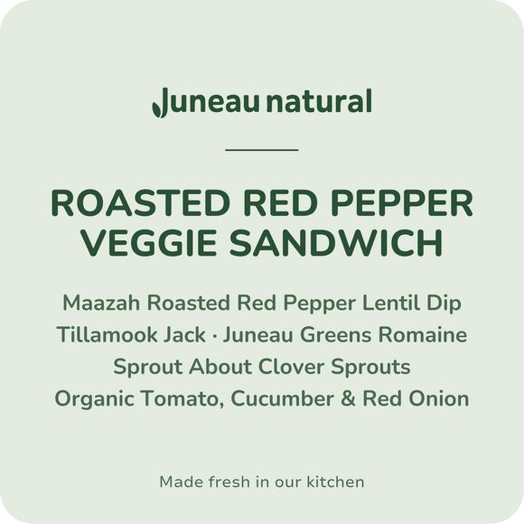 Roasted Red Pepper Veggie Sandwich