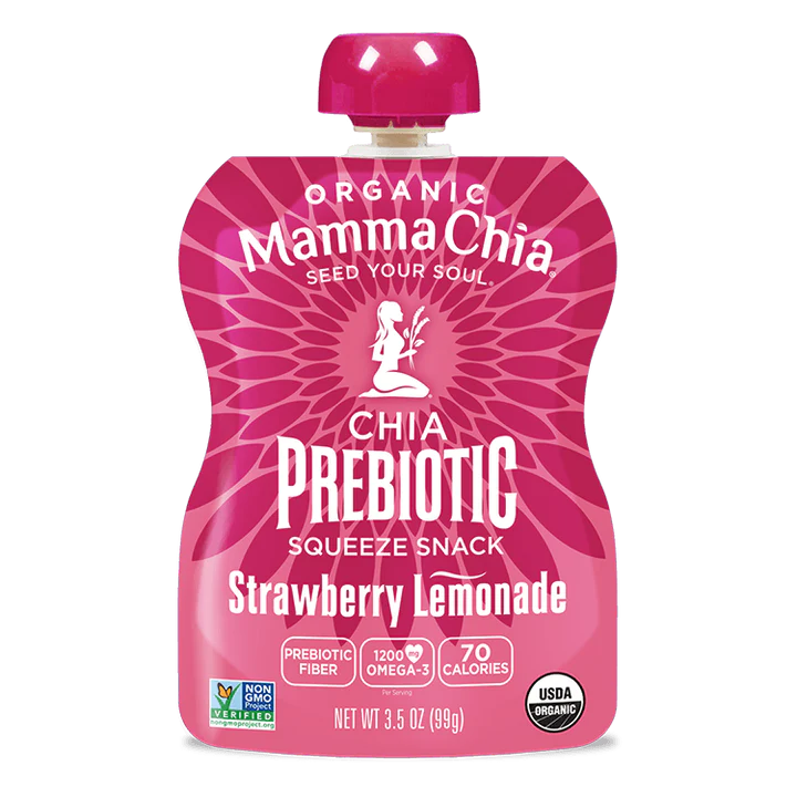 Organic Strawberry Lemonade Chia Prebiotic Squeeze - 3.5 OZ