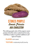 Stokes Purple Sweet Potato variety card