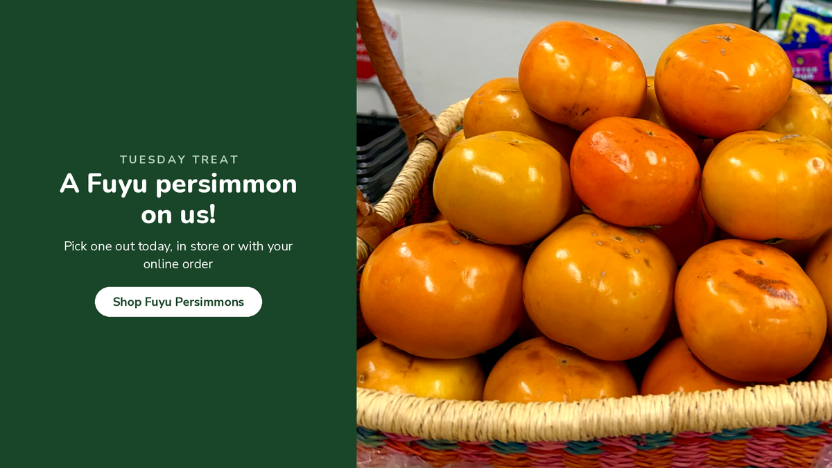 Tuesday Treat, a Fuyu persimmon on us