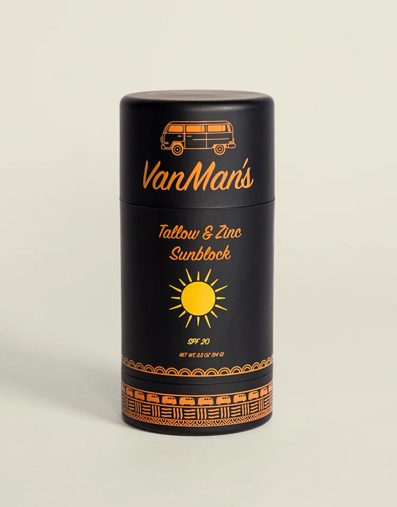 VanMan’s Tallow & Zinc SunBlock - 3.3 OZ