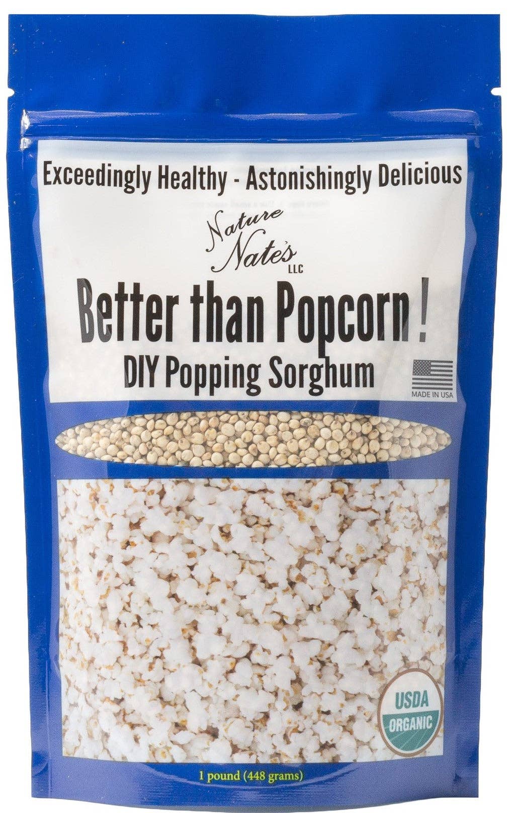 Organic Popping Sorghum, DIY Do It Yourself - 1 lb