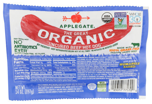 Organic Hot Dogs - 14 OZ