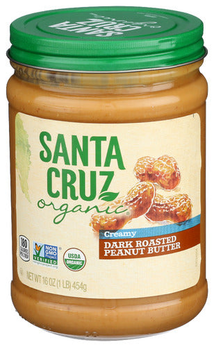 Santa Cruz Organic Creamy Dark Roasted Peanut Butter - 16 OZ
