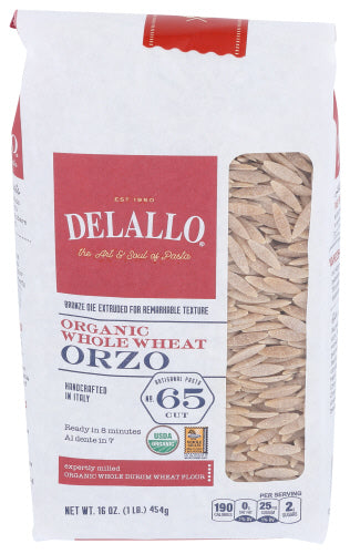 Organic Whole Wheat Orzo Pasta