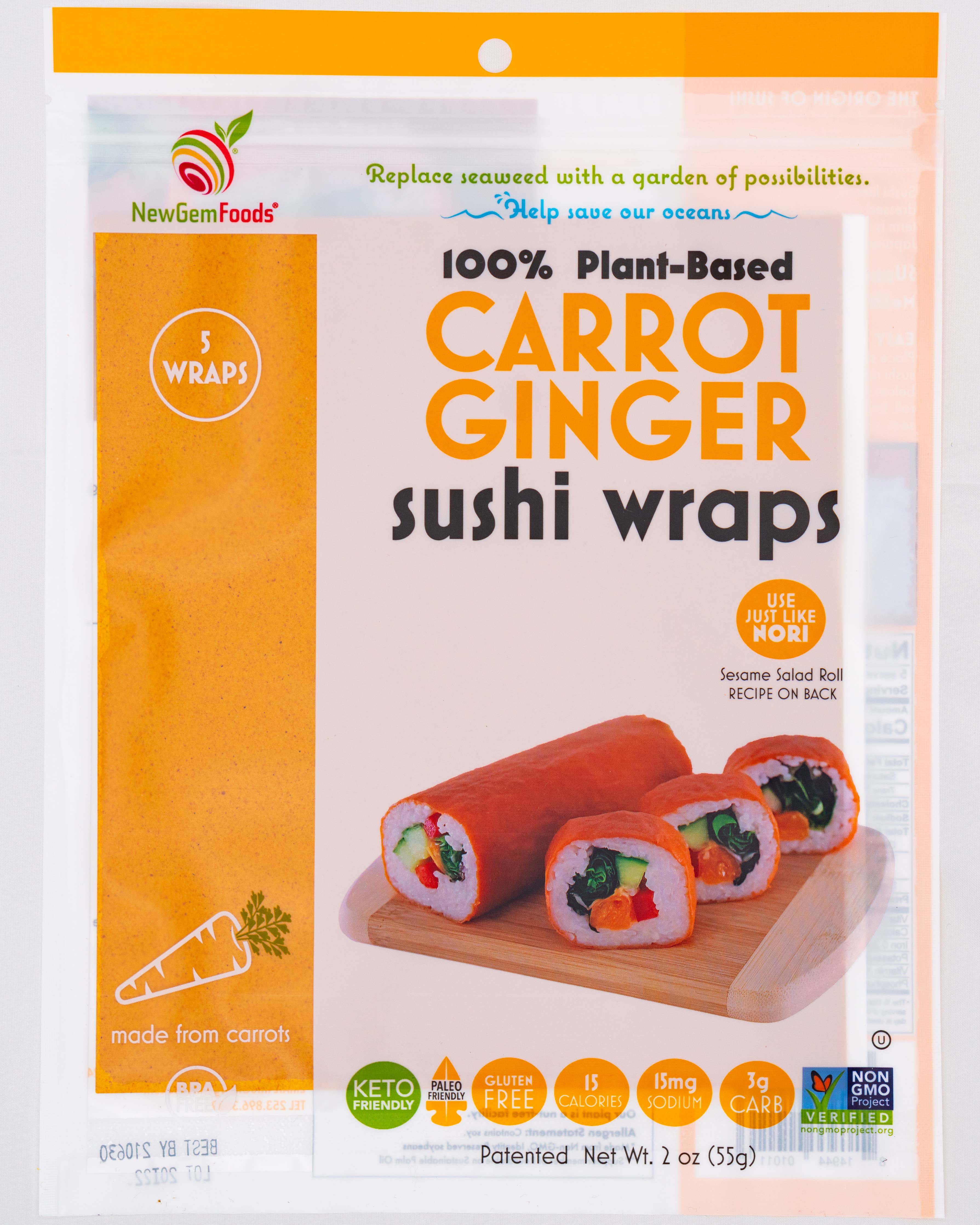 Carrot Ginger - 5pk Sushi Wraps