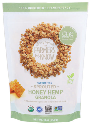 One Degree Honey Hemp Granola - 11 OZ