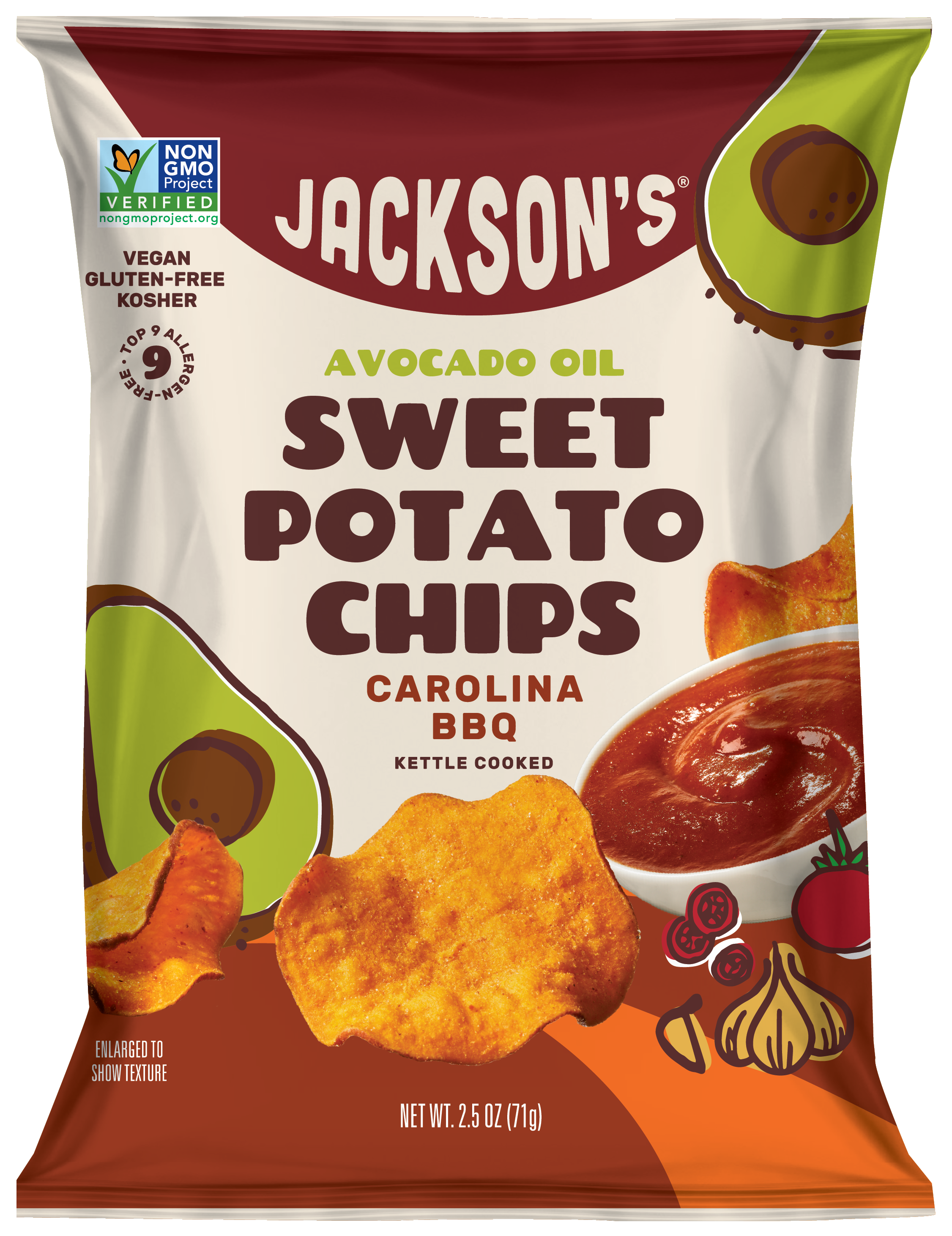 Carolina BBQ Sweet Potato Chips 2.5oz  (Non-GMO/2.5 OZ)