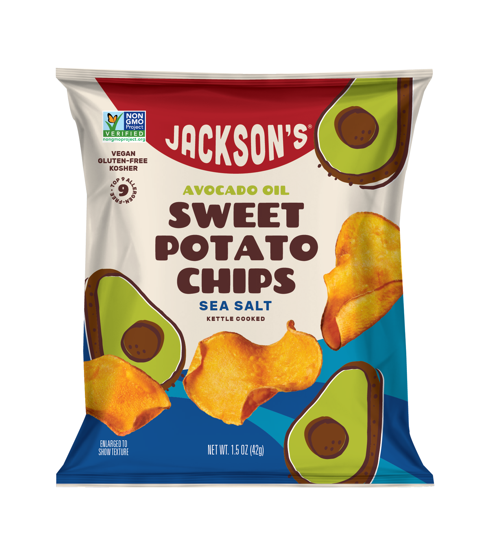 Jackson's Sea Salt Sweet Potato Chips with Avocado Oil - 1.5 OZ
