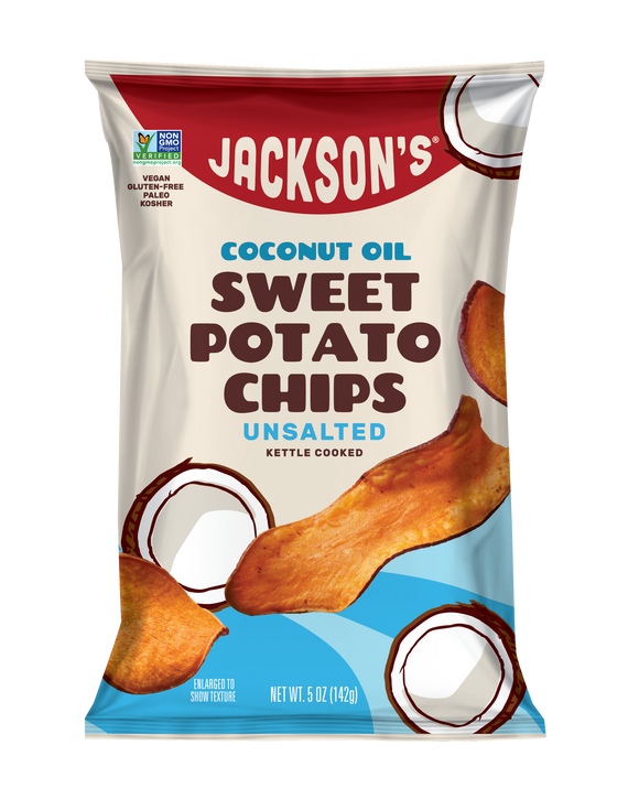 Unsalted Sweet Potato Chips with Coconut Oil 5oz (Vegan)