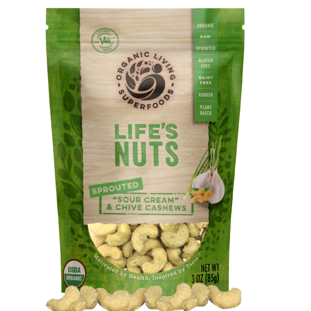 Organic Raw Sprouted "Sour Cream" & Chive Cashews