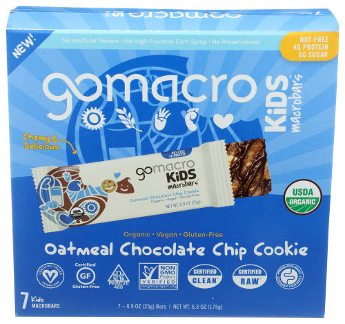 Kids Oatmeal Chocolate Chip Cookie Macrobar