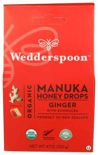 Organic Manuka Ginger Honey Drops - 4 OZ
