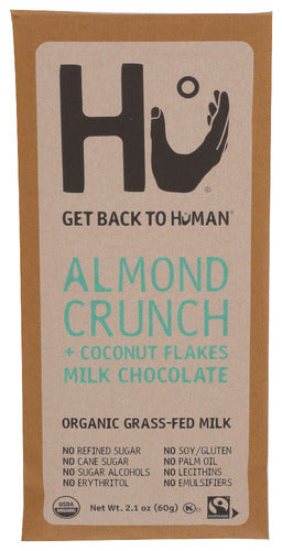 Organic Almond Crunch Milk Chocolate Bar