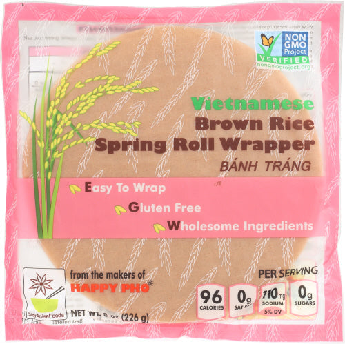 Vietnamese Brown Rice Spring Roll Wrapper - 8 OZ