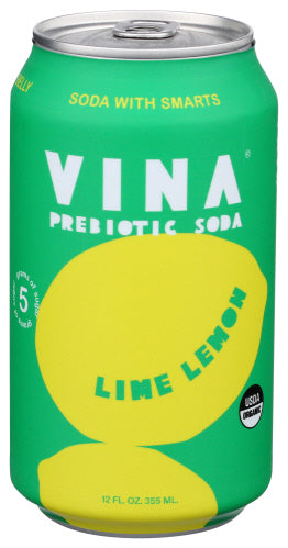 Organic Vina Prebiotic Lime Lemon Soda