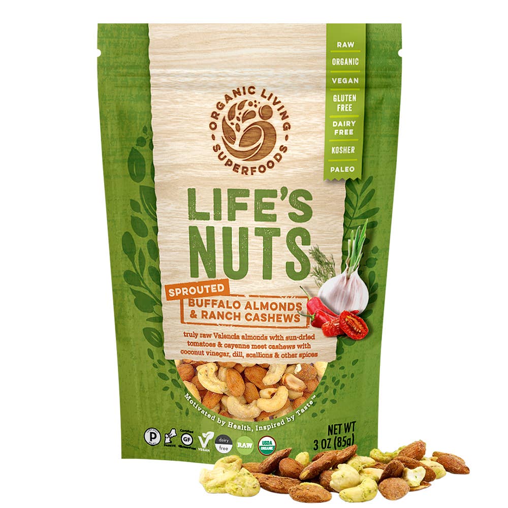 Organic Raw Sprouted Buffalo Almonds and Ranch Cashews