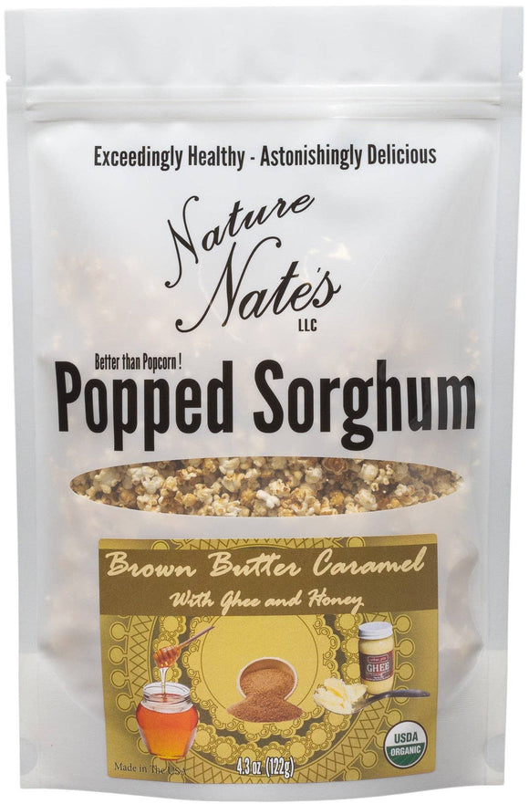 Organic Popped Sorghum Brown Butter Caramel: 4.3 oz