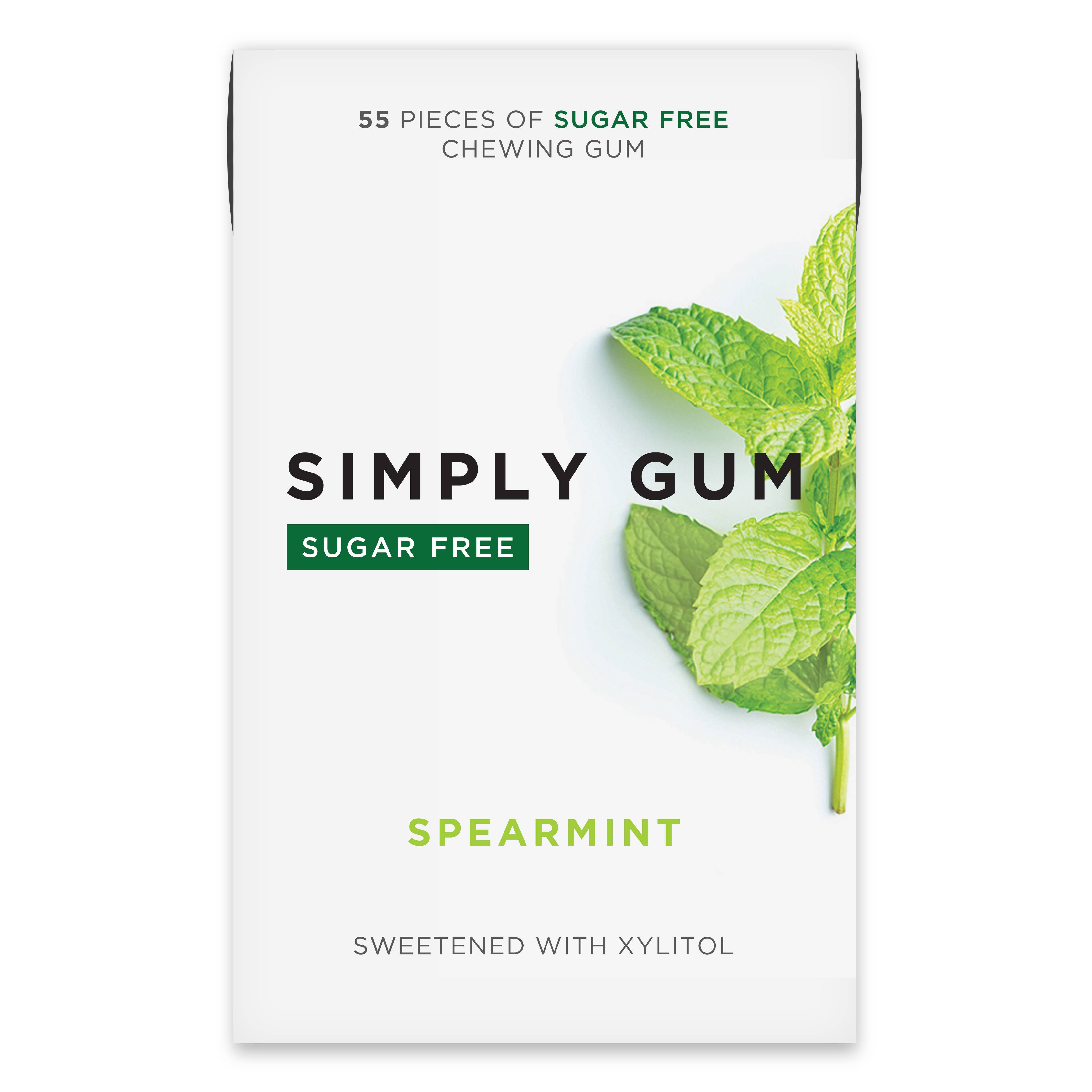 Sugar Free Spearmint Natural Chewing Gum - Bulk Pack