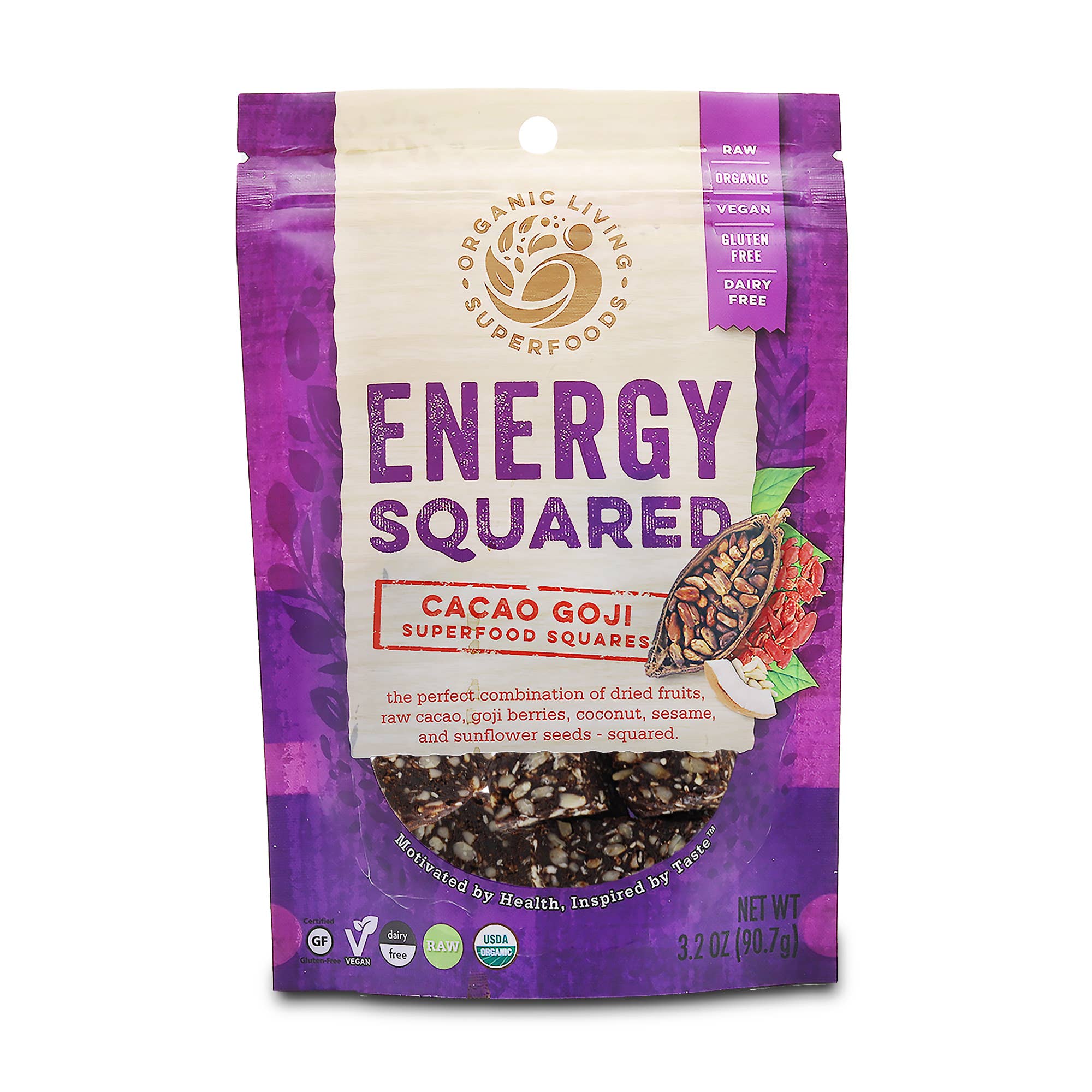 Energy Squared - Cacao Goji Energy Squares