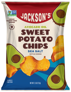 Sea Salt Sweet Potato Chips with Avocado Oil 8 2.5oz (Vegan)