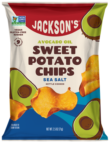 Sea Salt Sweet Potato Chips with Avocado Oil 8 2.5oz (Vegan)