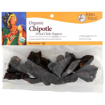 Organic Dried Chipotle Chile Peppers - 2 OZ