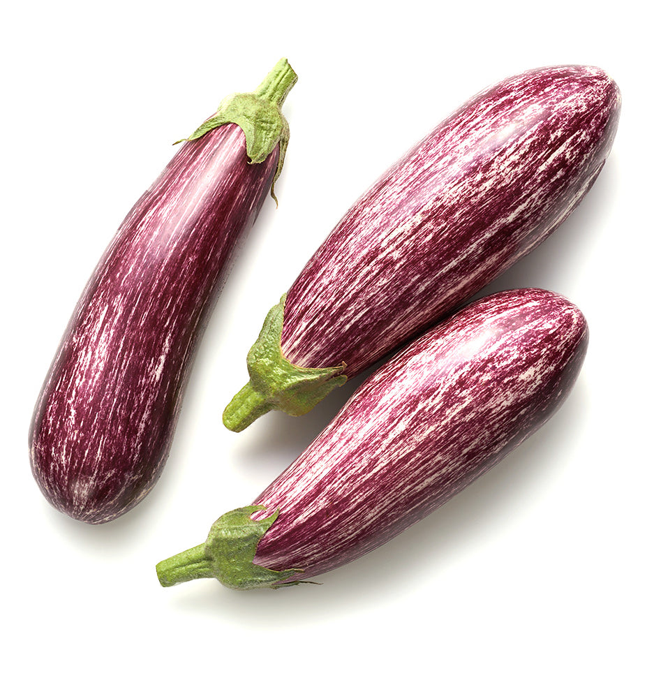 Organic Striped Eggplant - EACH